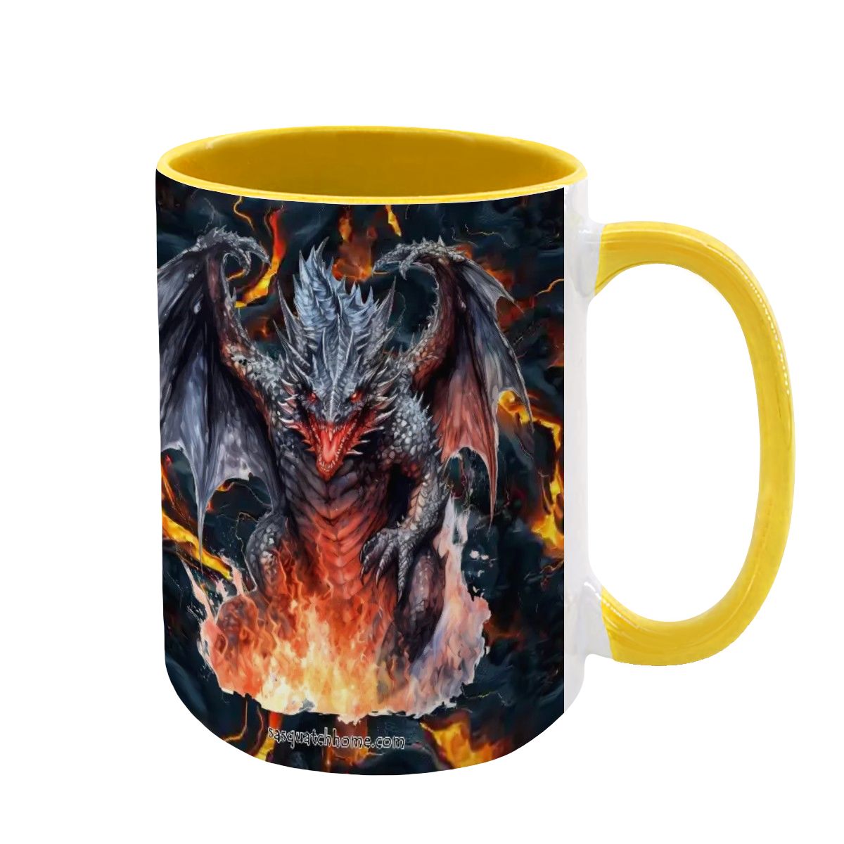 Dragons, großer 15 Unzen Keramik, spülmaschinenfester Kaffeebecher - Hergestellt in den USA - Bild 11 von 16