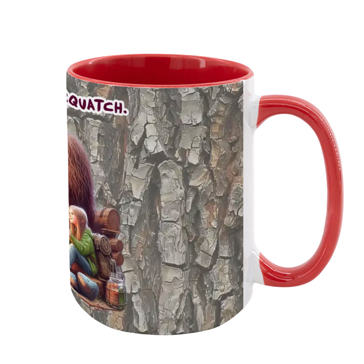 Sasquatch, Bigfoot, großer 15 Unzen Keramik, spülmaschinenfester Kaffeebecher - personalisieren - Bild 14 von 16