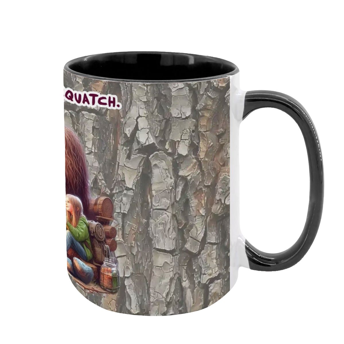 Sasquatch, Bigfoot, großer 15 Unzen Keramik, spülmaschinenfester Kaffeebecher - personalisieren - Bild 15 von 16