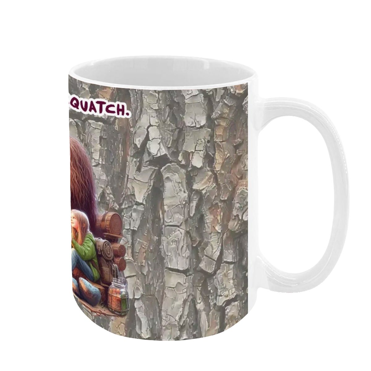 Sasquatch, Bigfoot, großer 15 Unzen Keramik, spülmaschinenfester Kaffeebecher - personalisieren - Bild 9 von 16