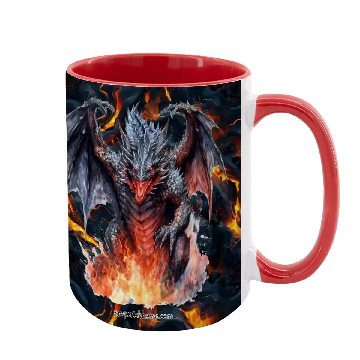 Dragons, großer 15 Unzen Keramik, spülmaschinenfester Kaffeebecher - Hergestellt in den USA - Bild 14 von 16