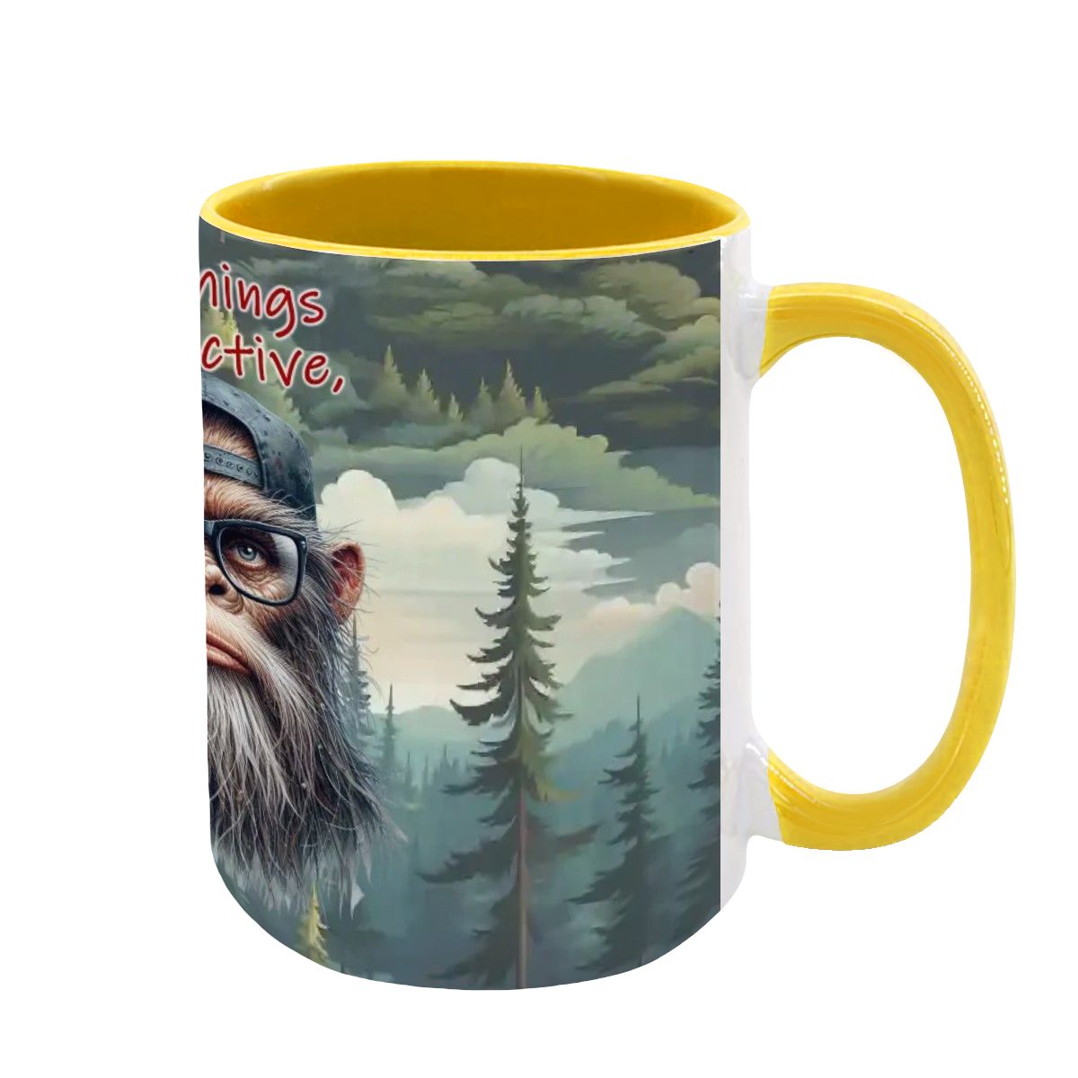 Sarcastic Sasquatch, Bigfoot, Large 15 oz Ceramic, Dishwasher Safe Coffee Mug - Picture 11 of 16