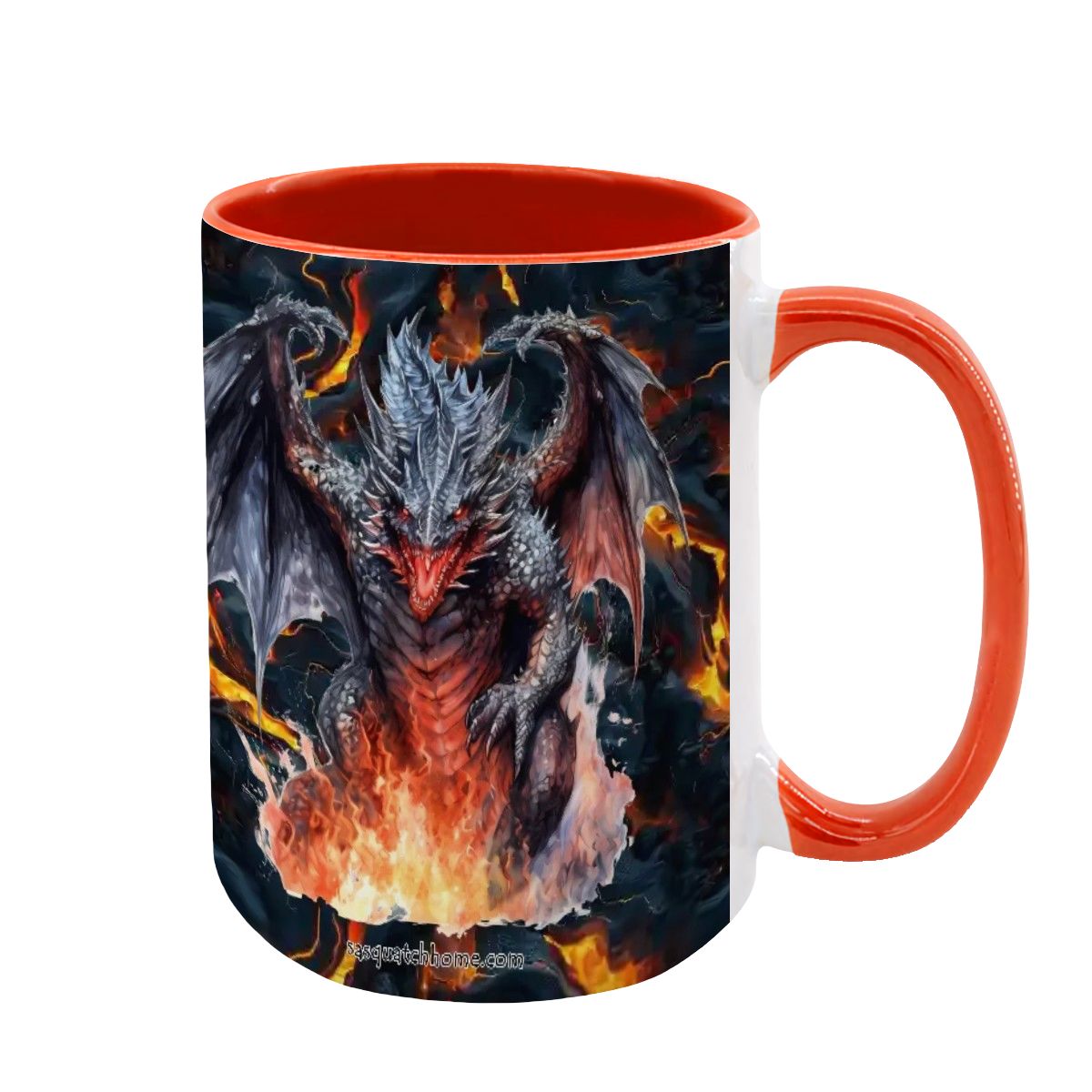 Dragons, großer 15 Unzen Keramik, spülmaschinenfester Kaffeebecher - Hergestellt in den USA - Bild 16 von 16