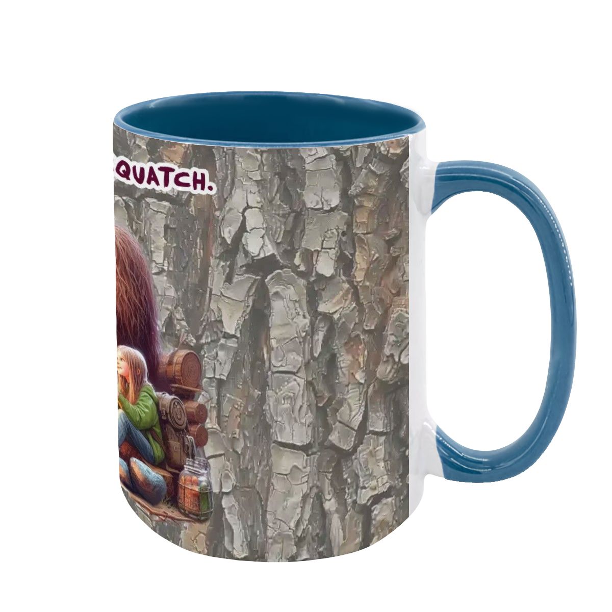 Sasquatch, Bigfoot, großer 15 Unzen Keramik, spülmaschinenfester Kaffeebecher - personalisieren - Bild 7 von 16