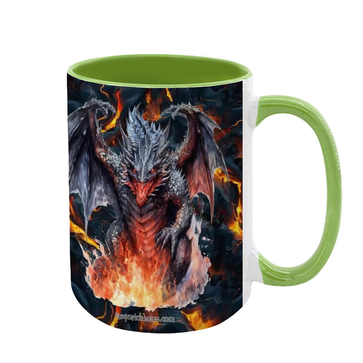 Dragons, großer 15 Unzen Keramik, spülmaschinenfester Kaffeebecher - Hergestellt in den USA - Bild 13 von 16