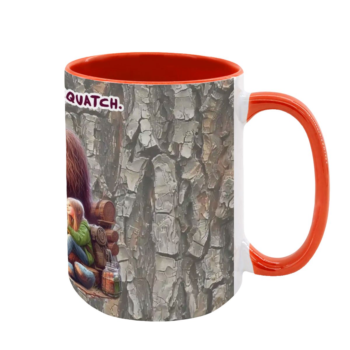 Sasquatch, Bigfoot, großer 15 Unzen Keramik, spülmaschinenfester Kaffeebecher - personalisieren - Bild 16 von 16