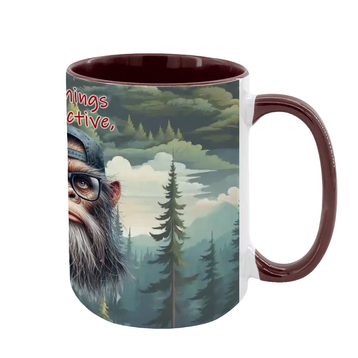 Sarcastic Sasquatch, Bigfoot, Large 15 oz Ceramic, Dishwasher Safe Coffee Mug - Picture 8 of 16