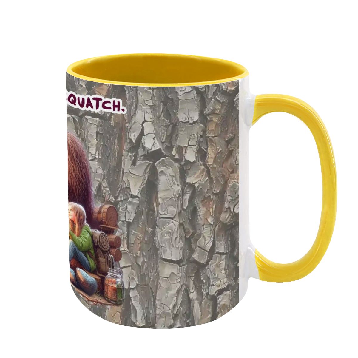 Sasquatch, Bigfoot, großer 15 Unzen Keramik, spülmaschinenfester Kaffeebecher - personalisieren - Bild 11 von 16