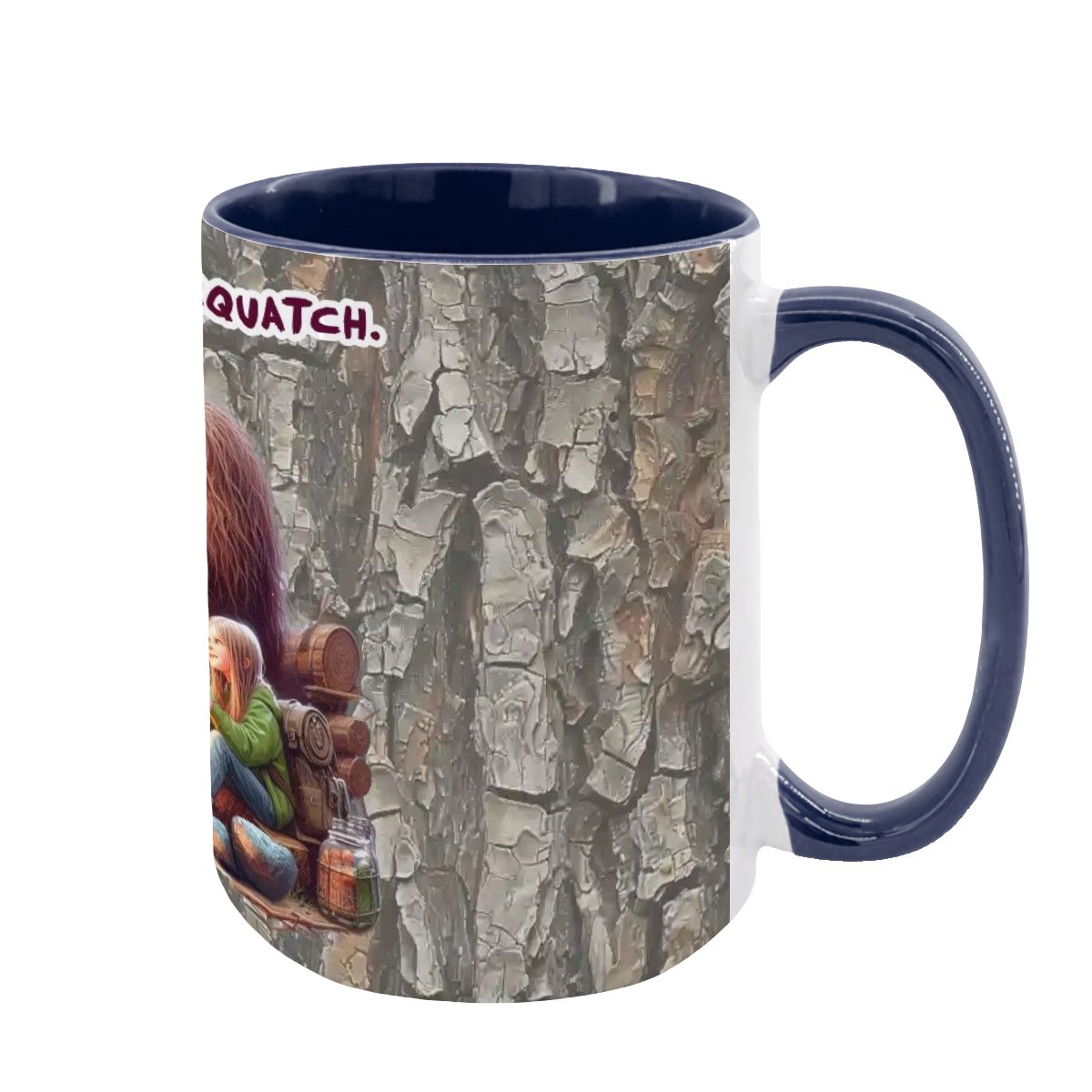 Sasquatch, Bigfoot, großer 15 Unzen Keramik, spülmaschinenfester Kaffeebecher - personalisieren - Bild 12 von 16