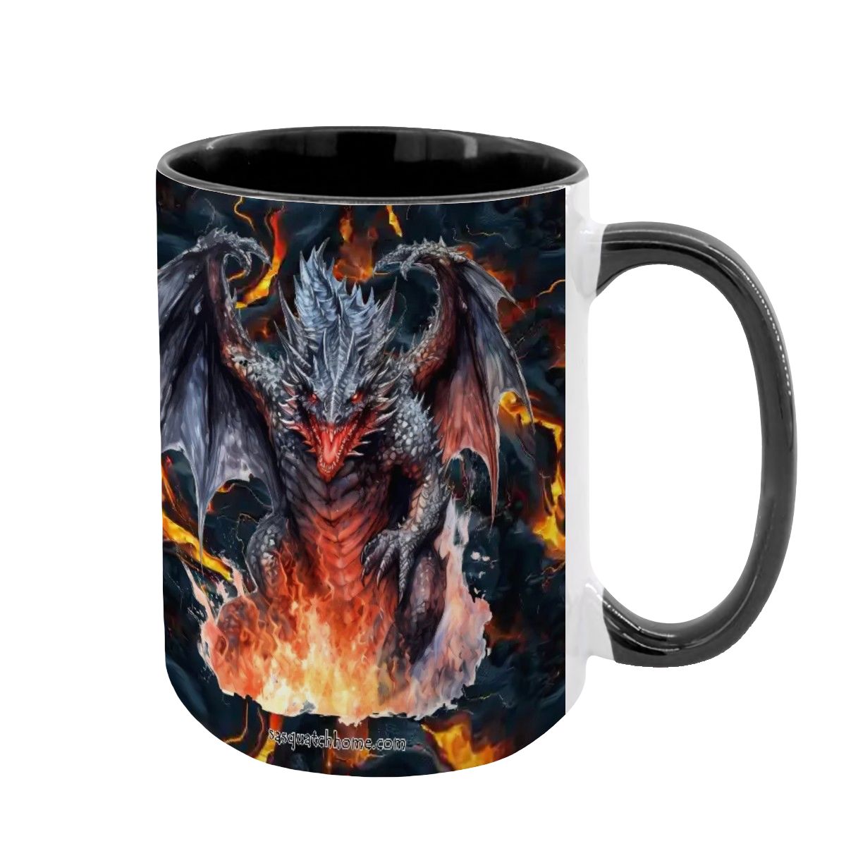 Dragons, großer 15 Unzen Keramik, spülmaschinenfester Kaffeebecher - Hergestellt in den USA - Bild 15 von 16