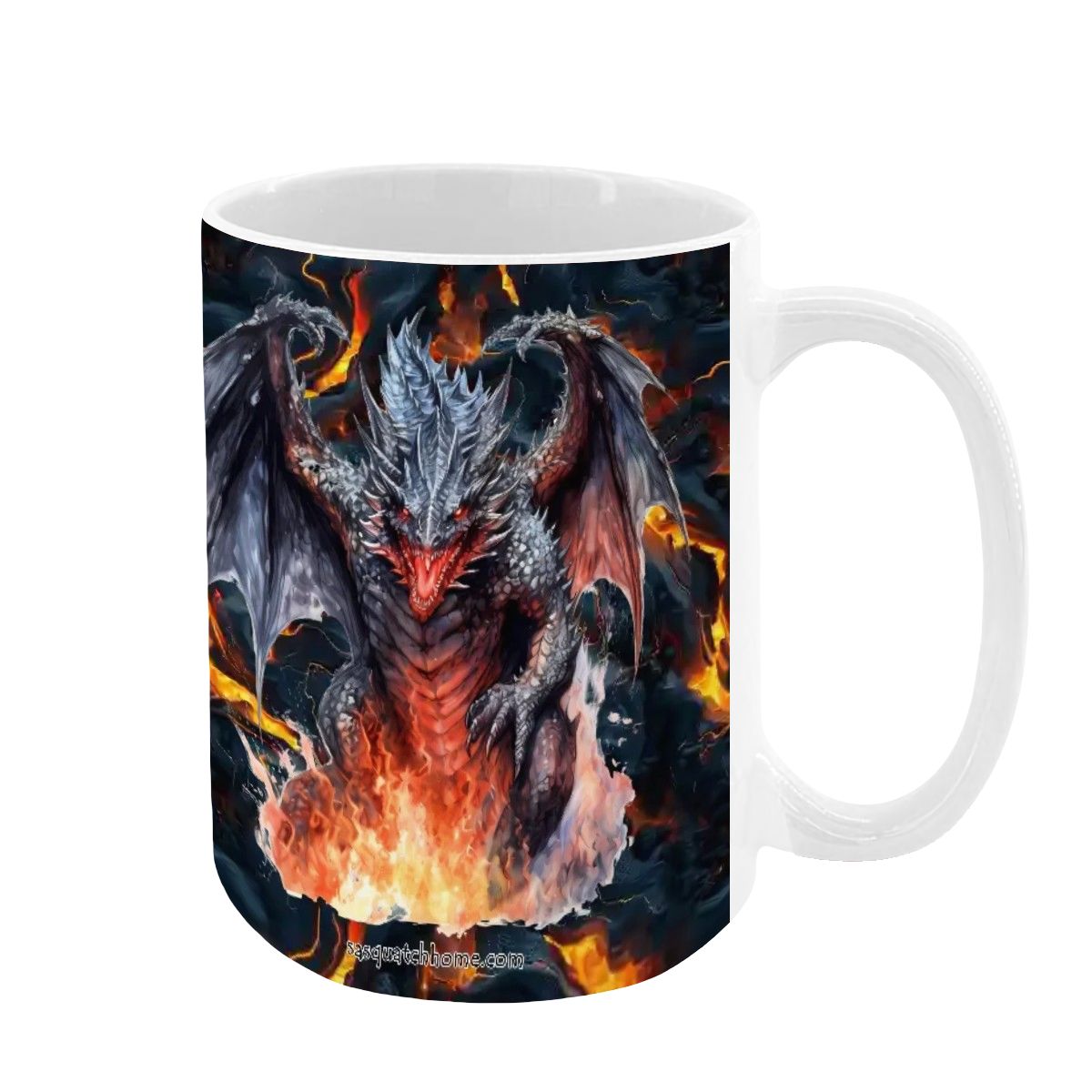 Dragons, großer 15 Unzen Keramik, spülmaschinenfester Kaffeebecher - Hergestellt in den USA - Bild 9 von 16