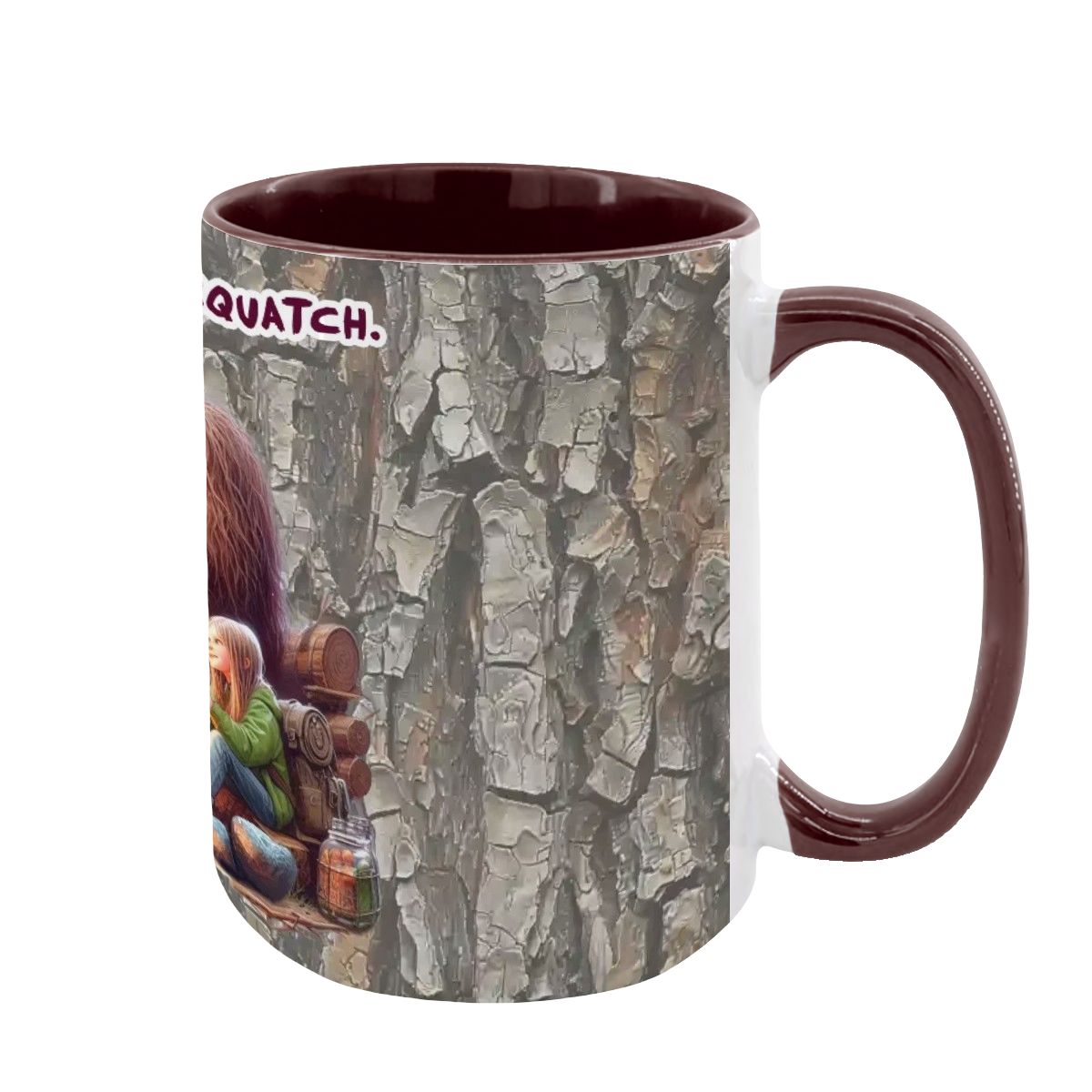 Sasquatch, Bigfoot, großer 15 Unzen Keramik, spülmaschinenfester Kaffeebecher - personalisieren - Bild 8 von 16