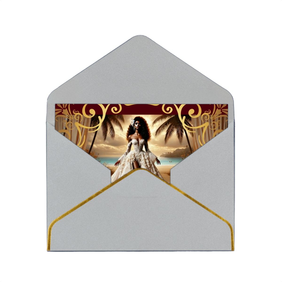 Golden Edge Greeting Cards (Horizontal)