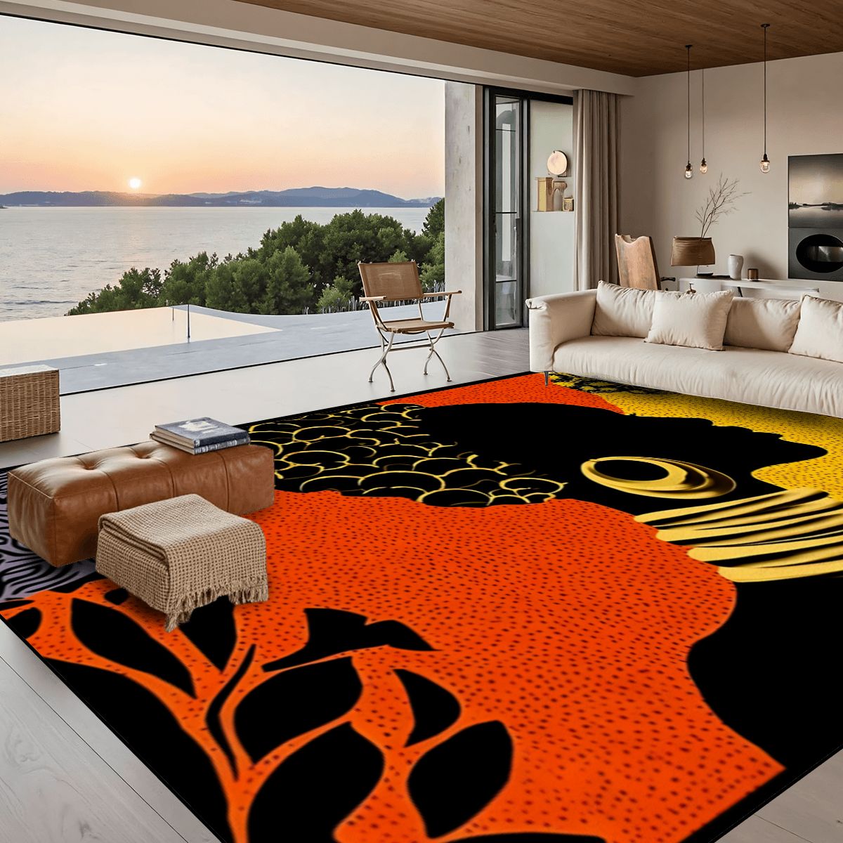 Large Area Rug Floor Carpet (5:4)